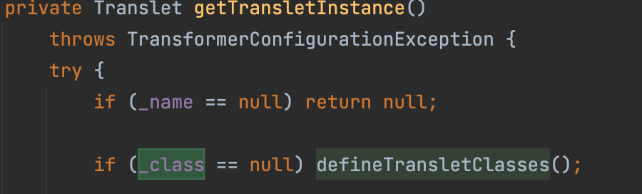 getTransletInstance.defineTransletClasses