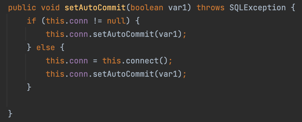 setAutoCommit